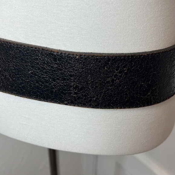 Fabio Corti Brown Crackled Leather Belt Size L - Picture 5 of 9